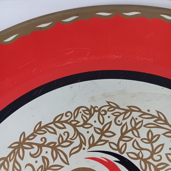 Rooster Serving Platter Tray Round Large 19" Inch Farmhouse Kitchen Decor Vtg - Picture 8 of 9